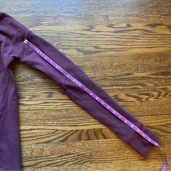 Lululemon Stress Less Pullover Hoodie Burgundy Cowlneck Sweatshirt Size 2 - Picture 9 of 9